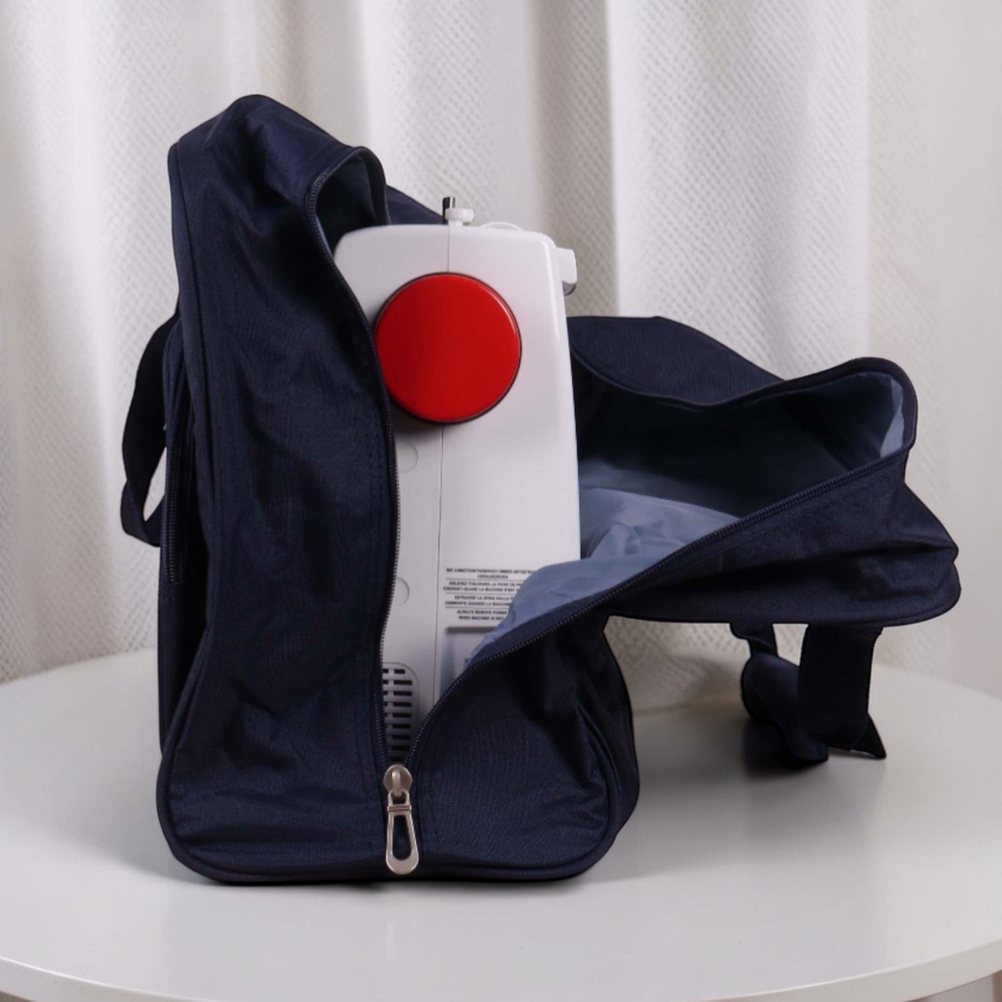 Navy Sewing Machine Carry Case Bag – Padded Storage with Front Pocket – Heavy Duty Polyester