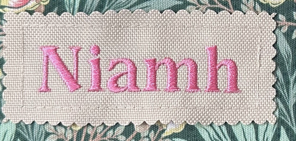 Personalised William Morris Style Sewing Box. Embroidered Floral Sewing Basket