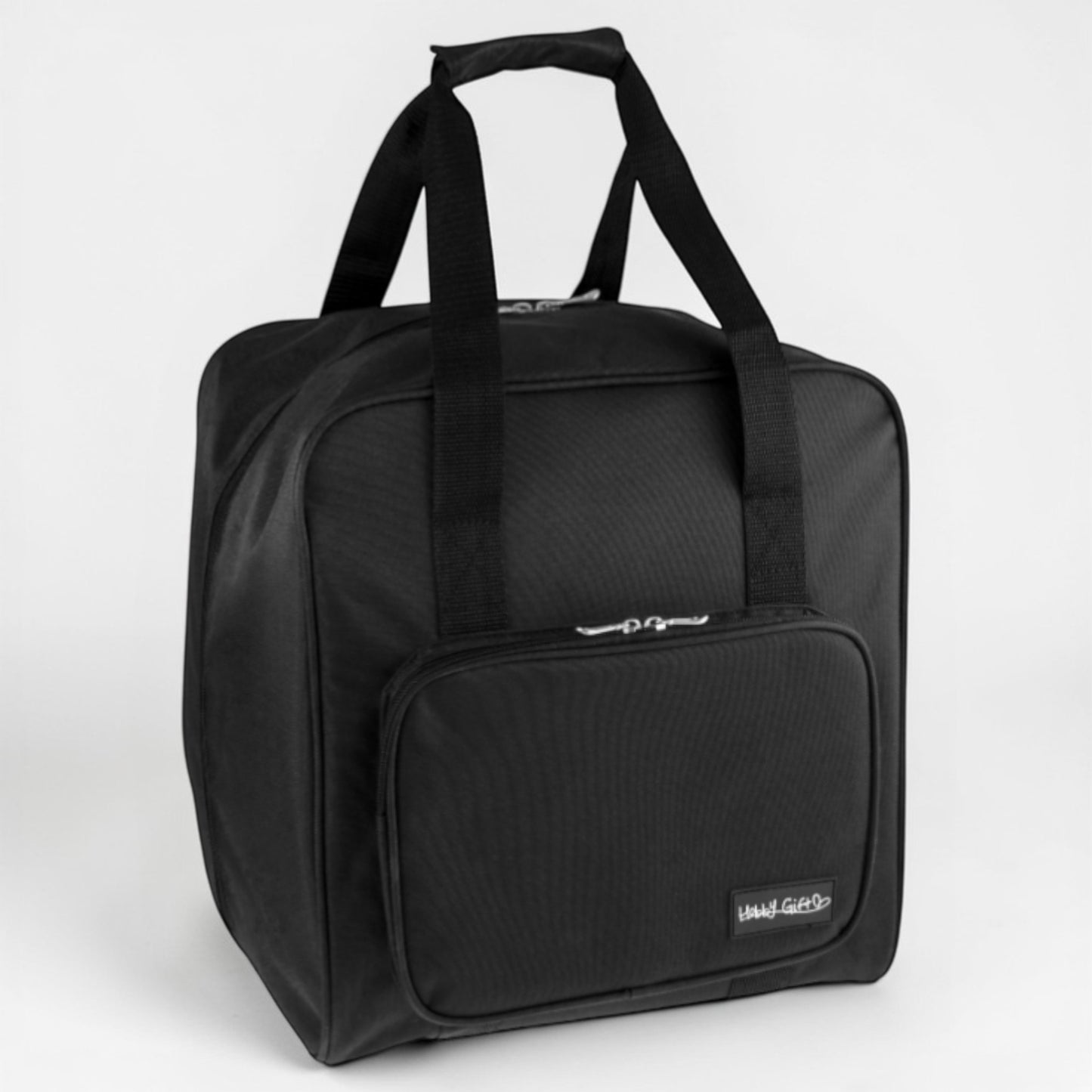 Black Overlocker Bag – Durable Sewing Machine Storage Case with Pocket & Trolley Sleeve