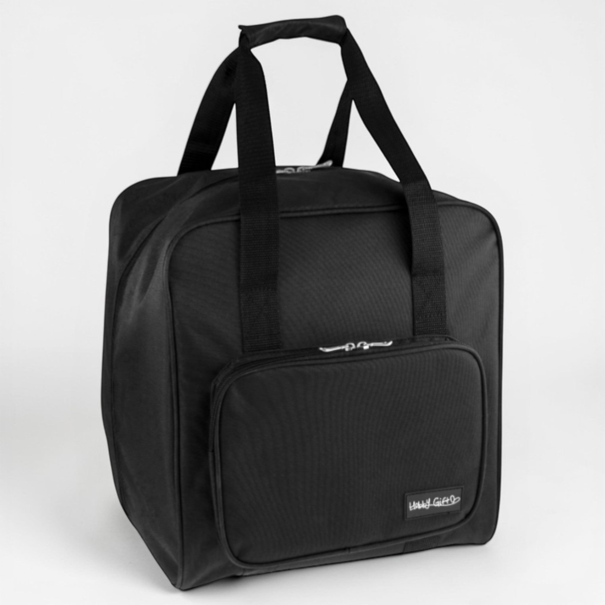 Black Overlocker Bag – Durable Sewing Machine Storage Case with Pocket & Trolley Sleeve