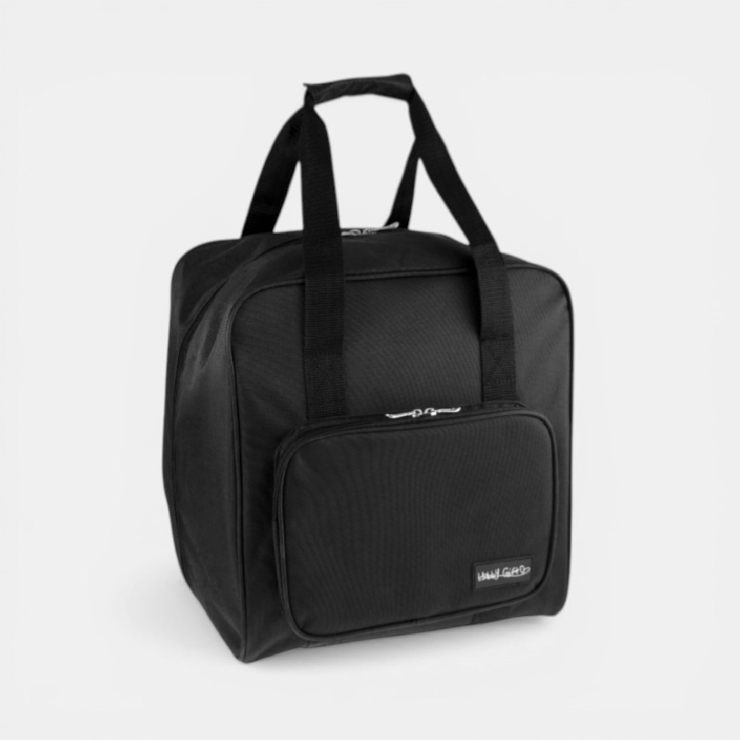 Black Overlocker Bag – Durable Sewing Machine Storage Case with Pocket & Trolley Sleeve