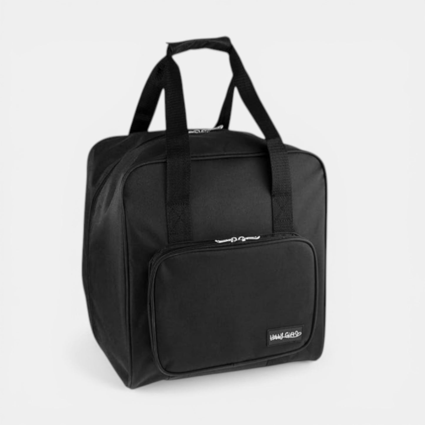 Black Overlocker Bag – Durable Sewing Machine Storage Case with Pocket & Trolley Sleeve