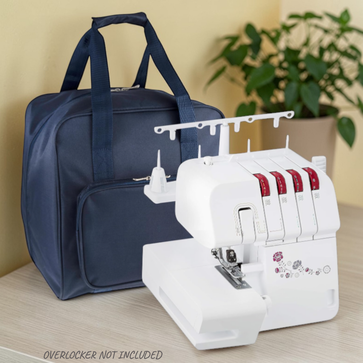 Navy Overlocker Bag – Durable Sewing Machine Storage Case with Pocket & Trolley Sleeve (Copy)