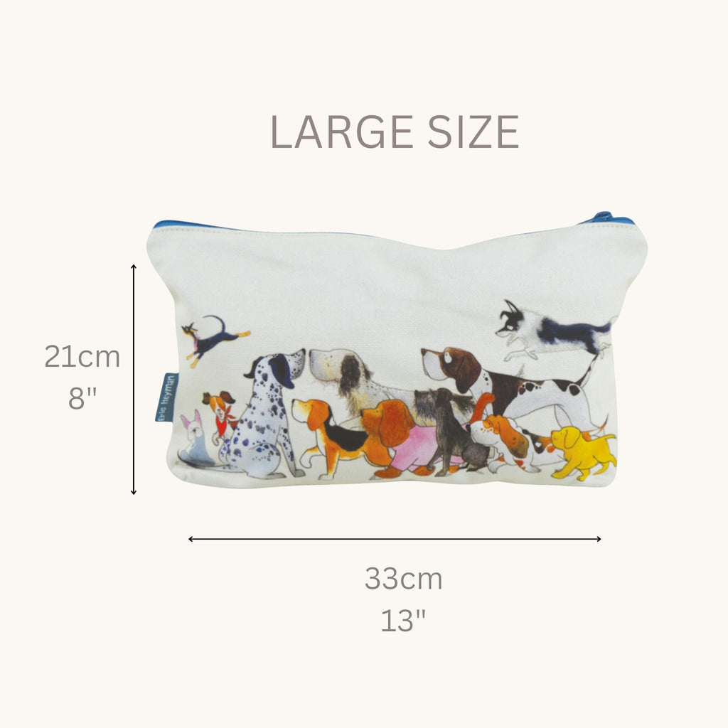Zipped Pouch - Paw Club by Emma Ball. Craft Storage case