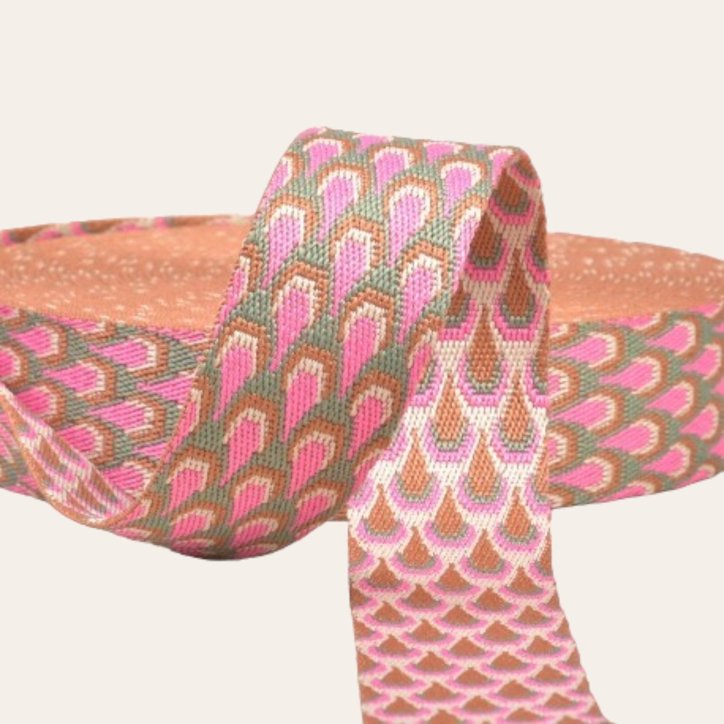 Peacock Webbing 38mm Strap – Woven Bag Handle Trim – 5 Colours – 3m Length