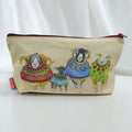 Sheep in Sweaters Pouch, Knitting Craft Storage, Cotton Canvas