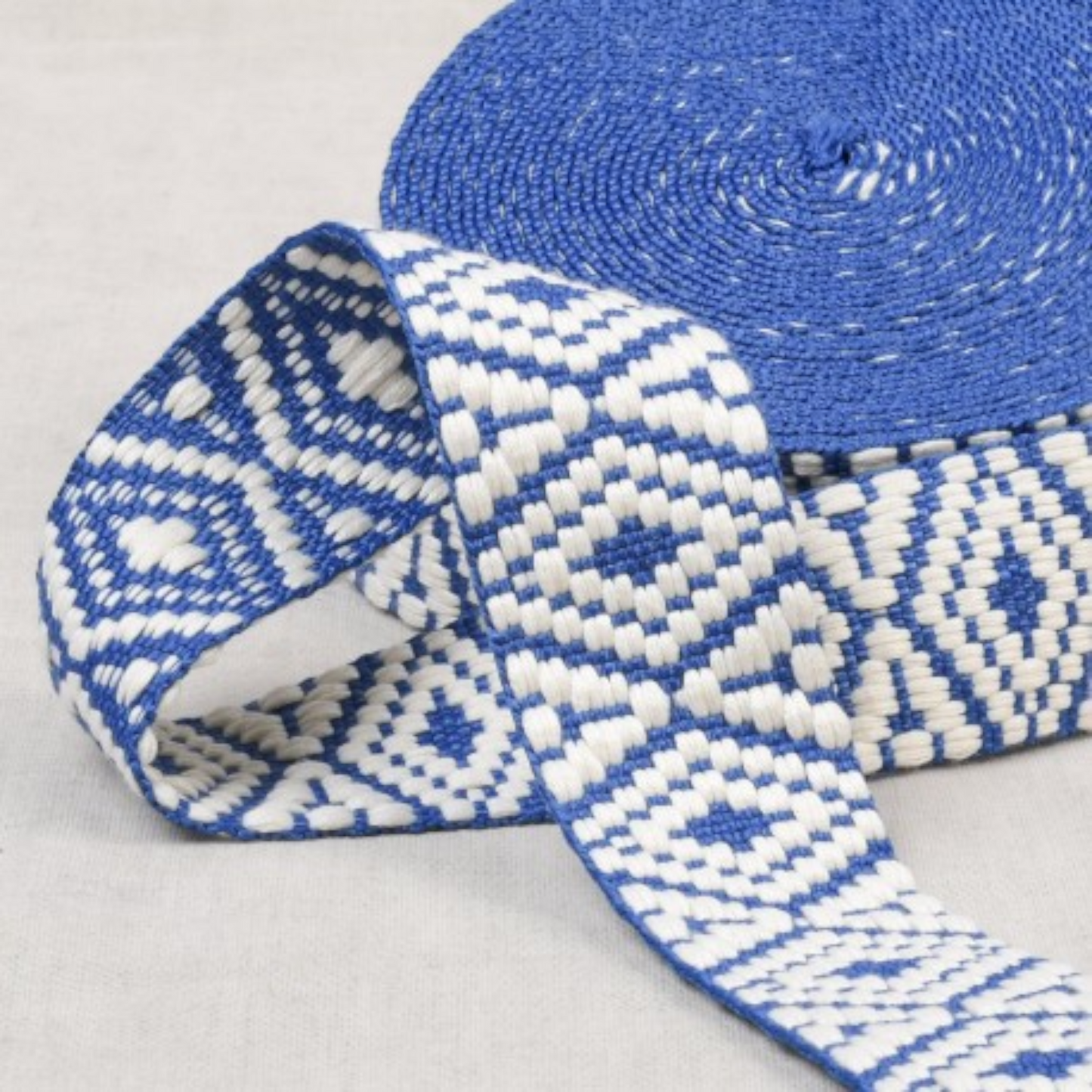 Ethnic Webbing 38mm Diamond Strap – Woven Bag Handle Trim – 5 Colours – 3m Lengths