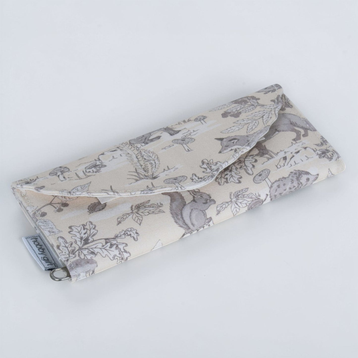 Woodland Toile Sewing Kit: Scalloped Edge, Foldover Case