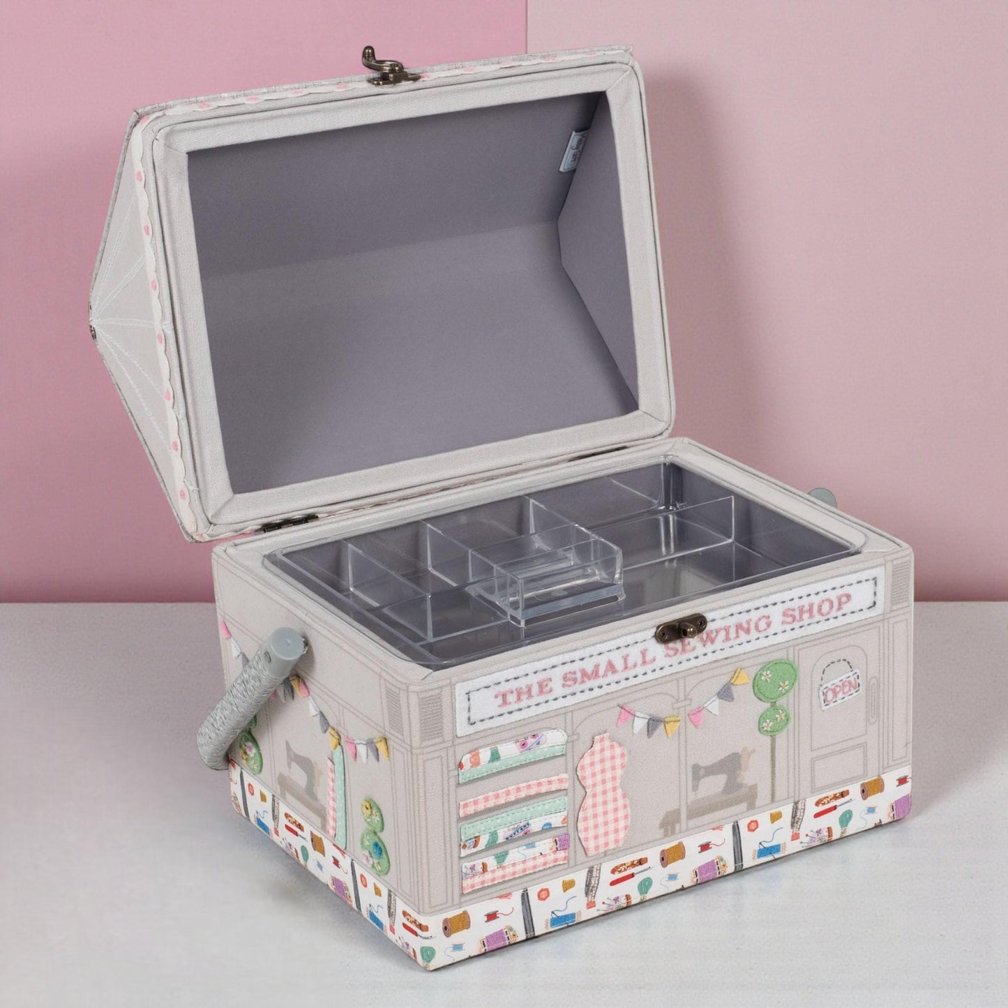 Large Sewing Box Shop Design – Sturdy Handle & Tray