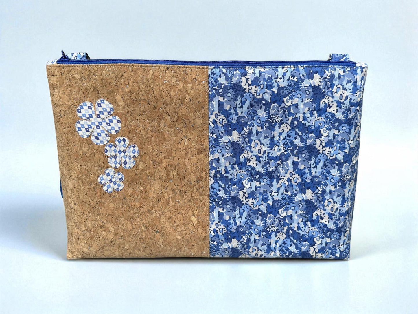 Liberty Laptop Bag with Shoulder Strap. Cork & Liberty Cotton Design. Padded