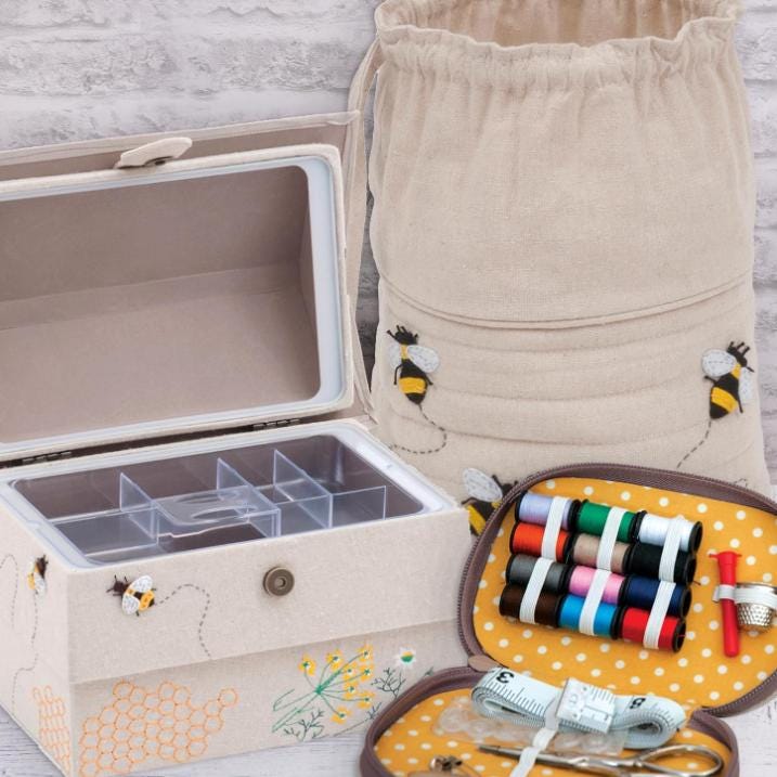 BEE HIVE DRAWSTRING Bag. Ideal for Crafts, Knitting & Sewing. Super Quality