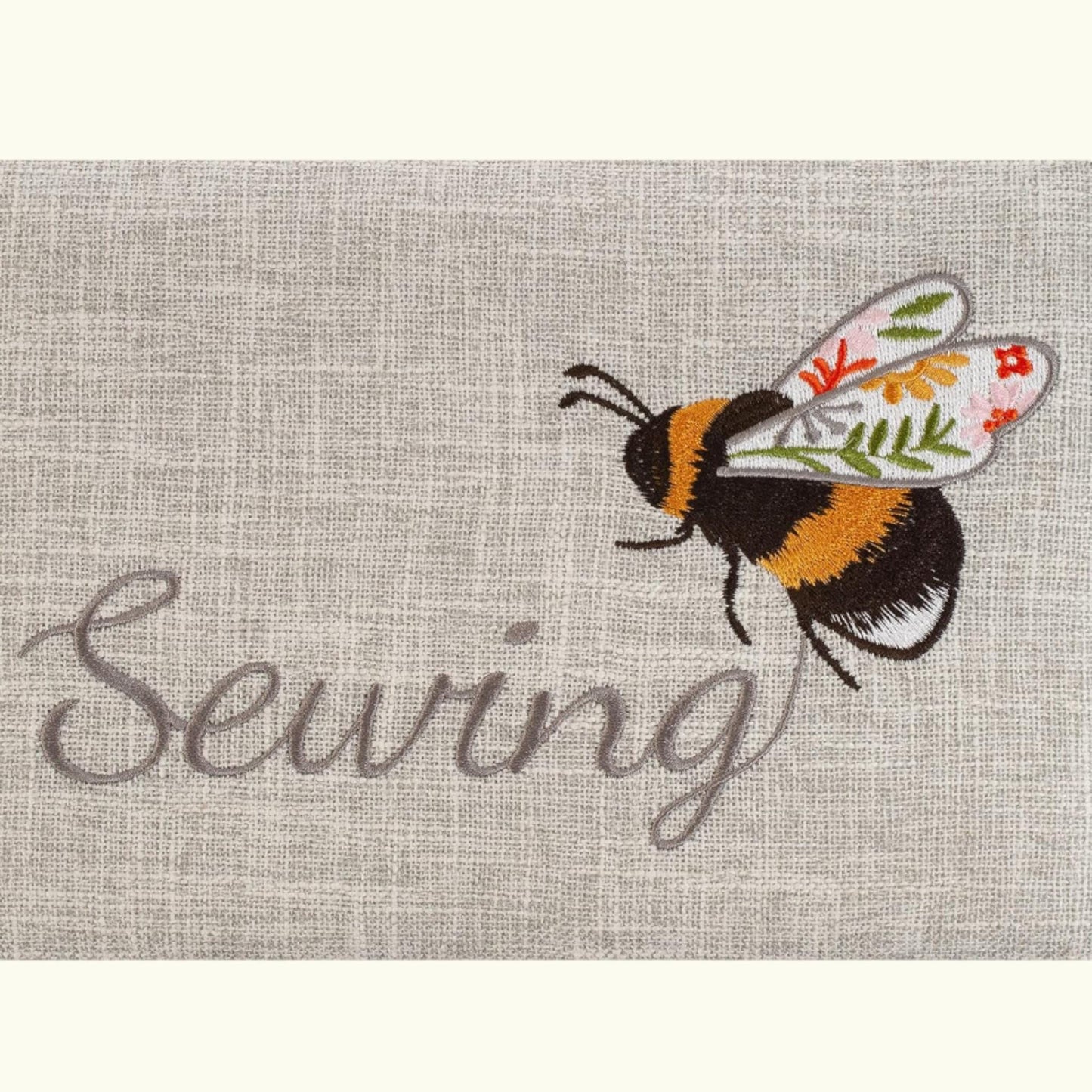 Sewing Bee Embroidered Sewing Basket Box. Optional Sewing Accessory Kit Available