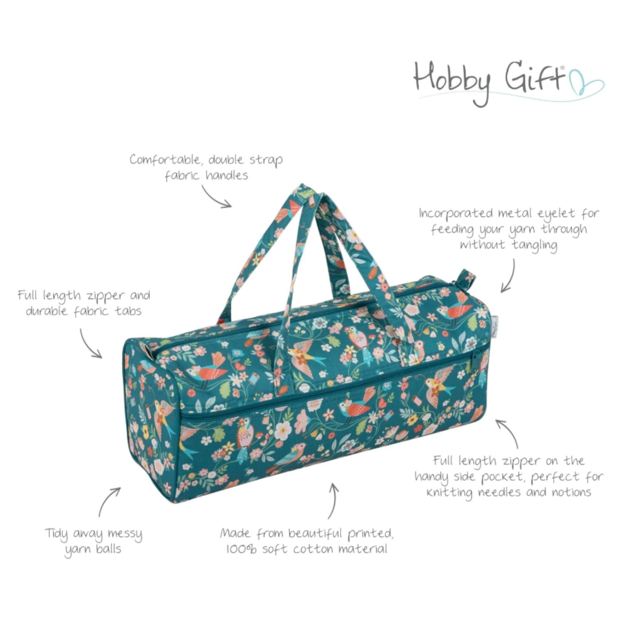 Long Knitting Bag Bird Aviary Design