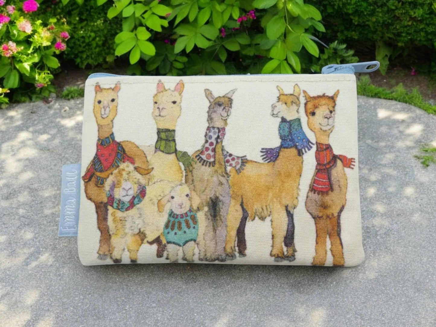 ZIPPED PURSE Alpaca & Friends Design by Emma Ball