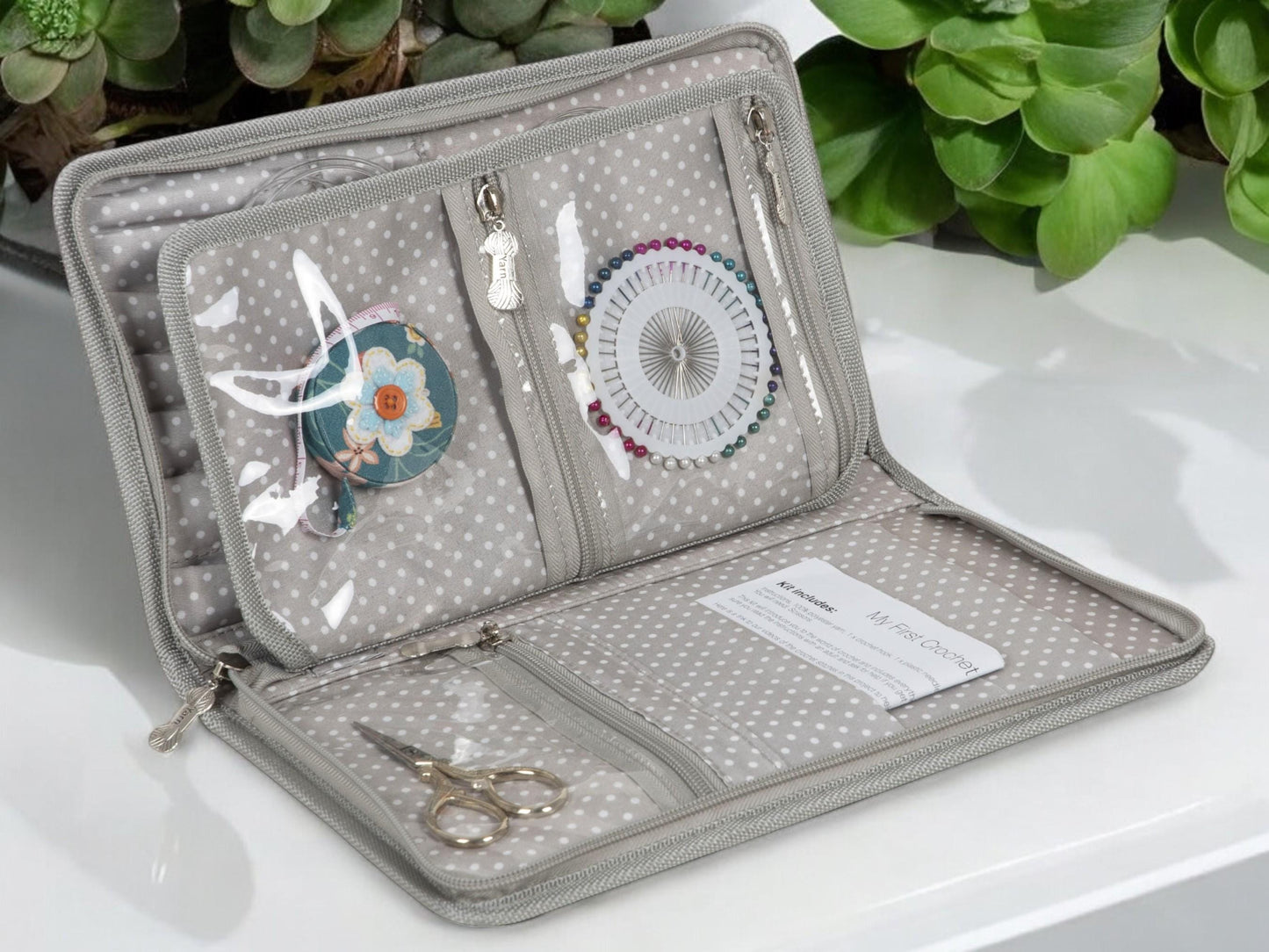 KNITTING STORAGE SET: Knitting Bag & Interchangeable Needle Case. Woolly Pully Design
