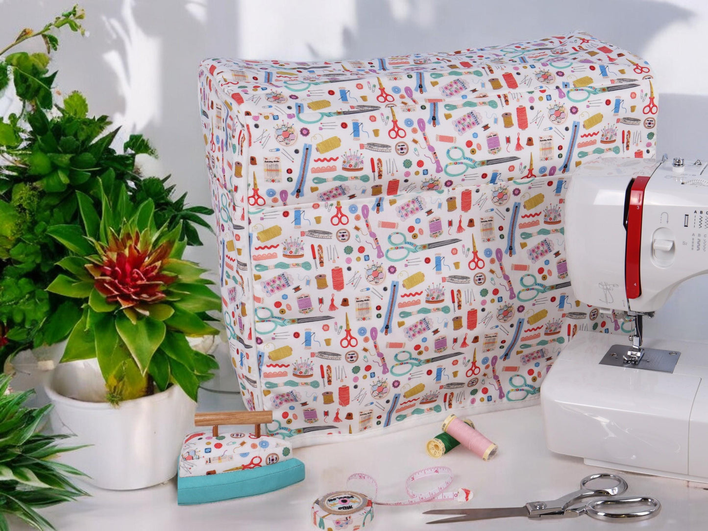 SEWING MACHINE COVER Haby Notions Fabric with Pockets