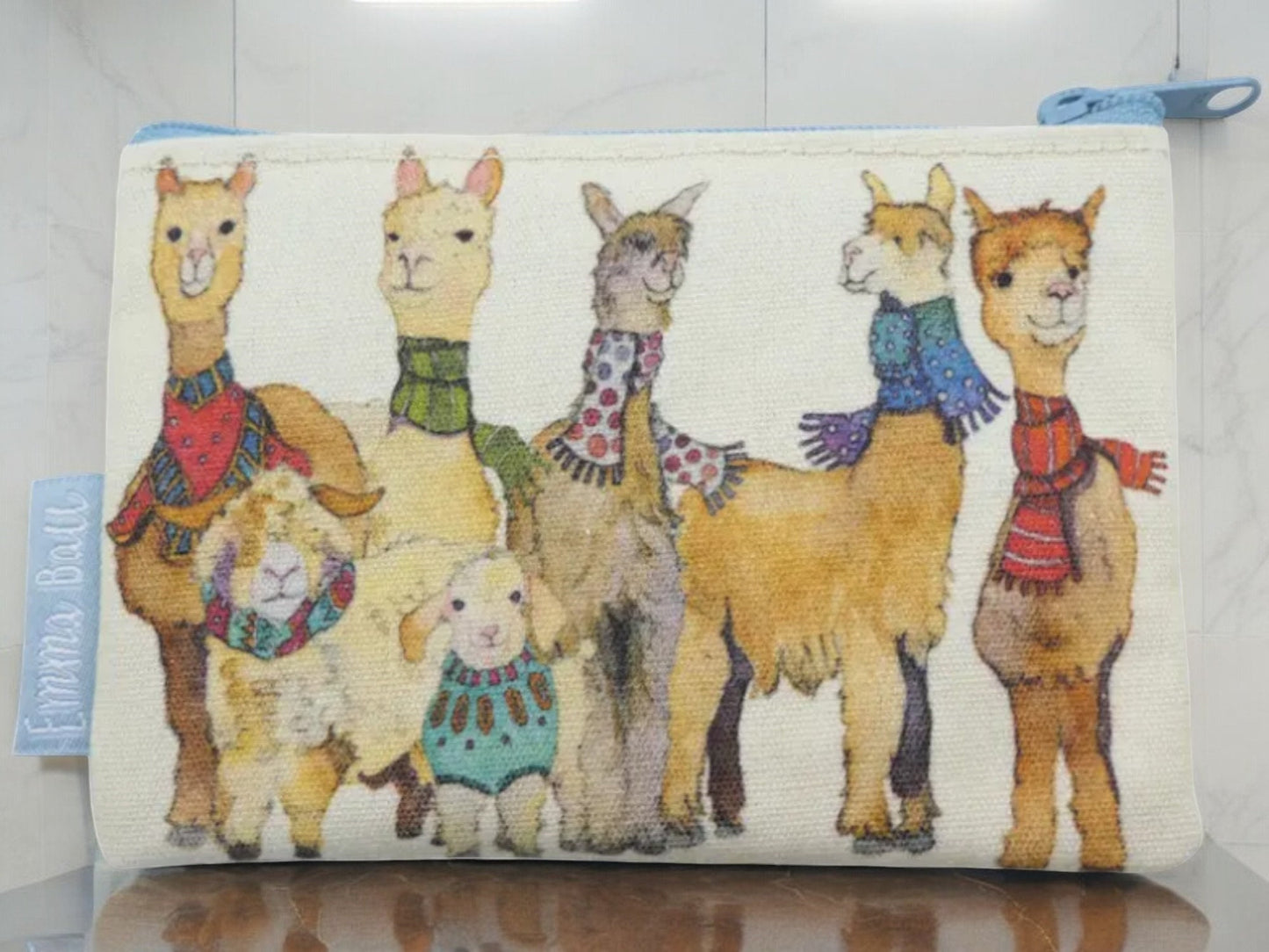 ZIPPED PURSE Alpaca & Friends Design by Emma Ball
