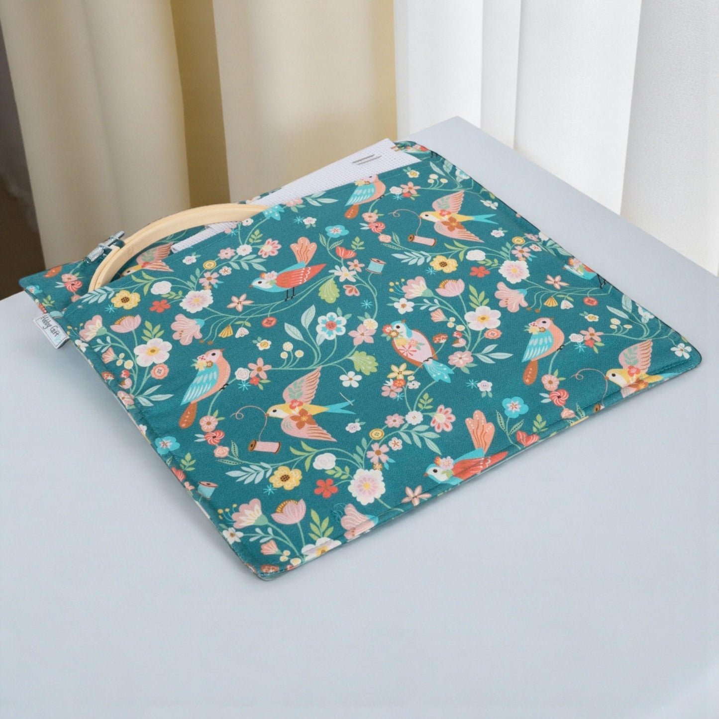 Project Craft Bag & Pouch Set ~ Bird Aviary Design Craft Storage Bags