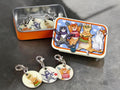 CROCHET STITCH MARKERS in a Tin. Kittens in Mittens Design by Emma Ball